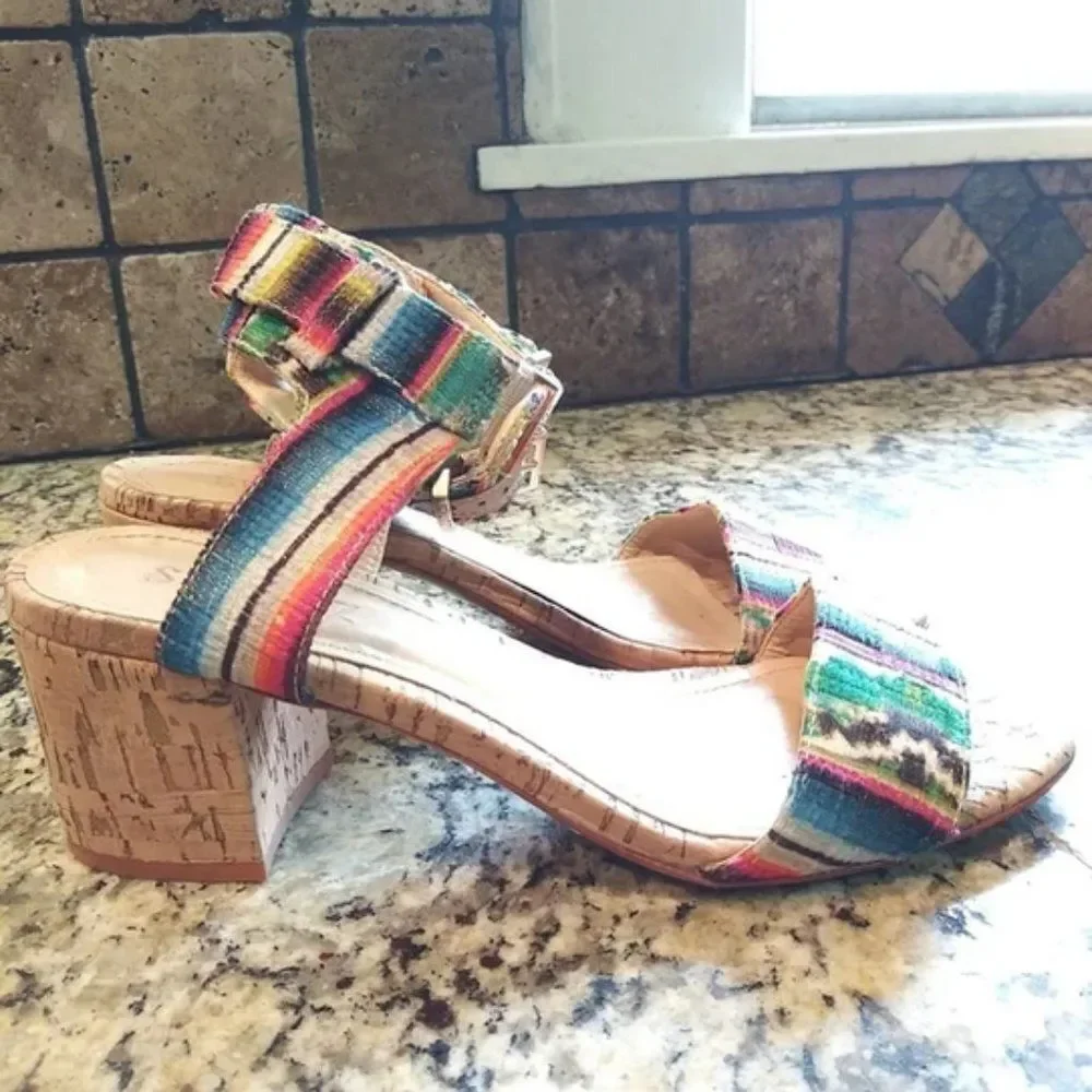 Schutz Rainbow Block Heel